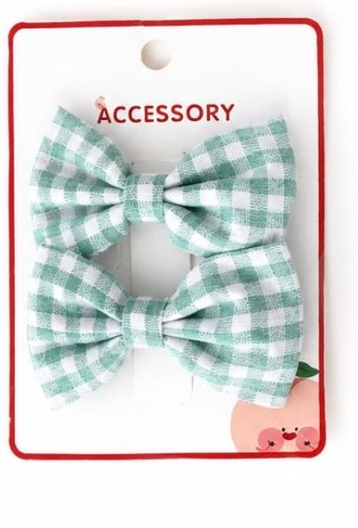 Green & Pink Botanical Print Bows
