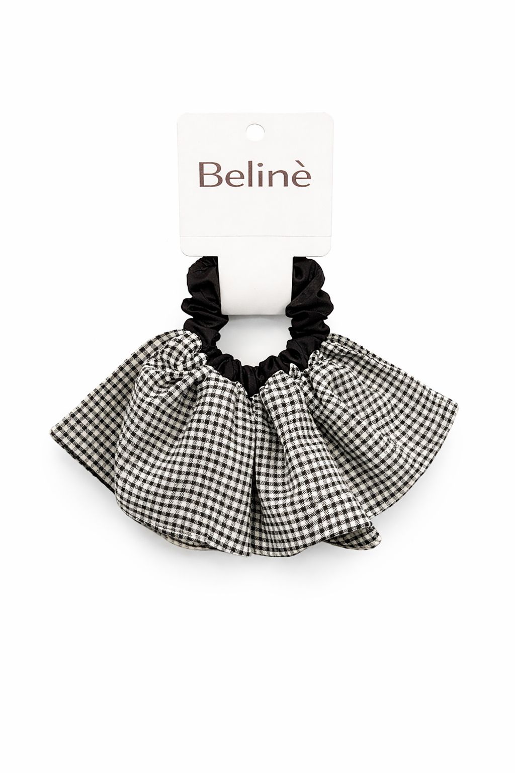 Gingham bow scrunchie